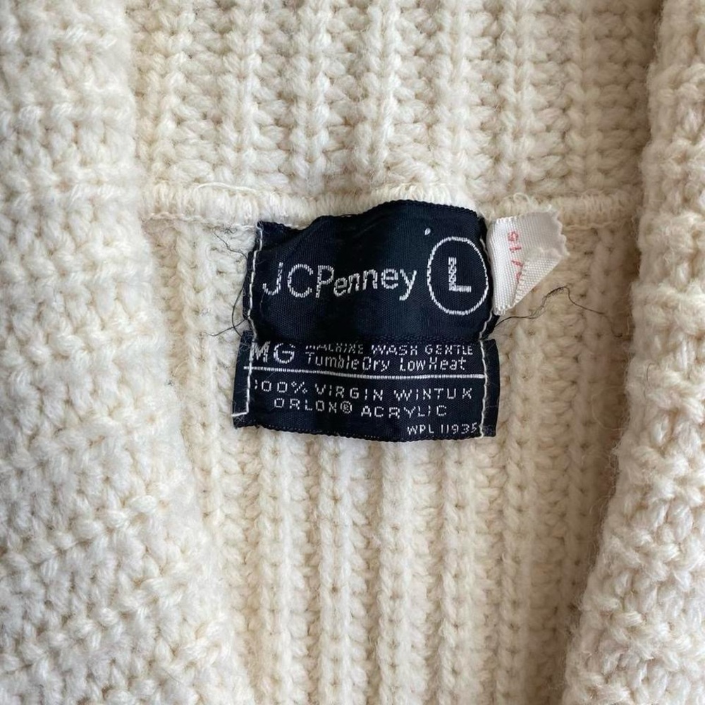 Vintage 80s cream cardigan - Picture 4 of 7